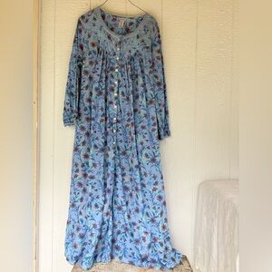 Floral Button-Down NightGown 100 percent cotton 1X